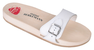 0100-100 BERKEMANN Holz Original-Sandale weiß Einzelpaar zum Sonderpreis Größe 6