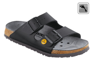089418 Klein BIRKENSTOCK ESD ARIZONA Sandale schmale Weite schwarz Größe 35 - 46