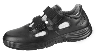 711036 ABEBA X-LIGHT Sicherheitssandale Arbeitsschuhe schwarz mit Stahlkappe Leder 