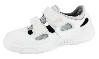 711131 ABEBA X-Light Arbeitsschuhe Sandale weiß Leder 01 Größe 35 - 48
