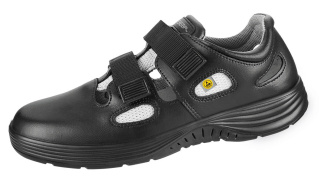 7131136 ABEBA X-Light ESD Arbeitsschuhe Sandale schwarz Leder 01 