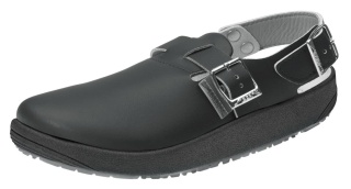 9110 ABEBA Sandale Clog Berufsschuhe ohne Stahlkappe schwarz Leder Größe 36 - 47