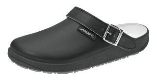 9252 ABEBA  Küchenclogs Berufsschuhe ohne Stahlkappe schwarz Leder Größe 36 - 47