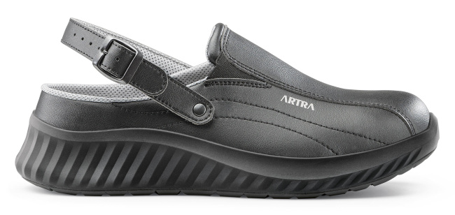 Artra Arva 6017-6660-2 Küchenschuhe Clog schwarz Mikrofaser SBAE SRC Größe 36 - 48