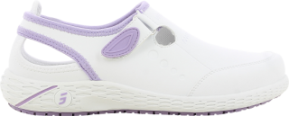 Lina FUX Pflegeschuhe Arbeitsschuhe Berufsschuhe weiß lila Größe 36 - 42