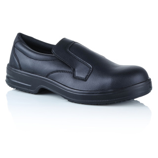 P323 Safeway Arbeitsschuhe Küchenschuhe Slipper mit Schutzkappe schwarz S2 35 - 47